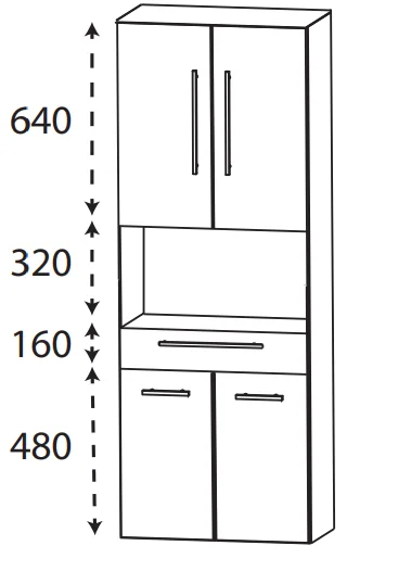 Puris Protection1 - Hochschrank HNA026001 / 60 cm