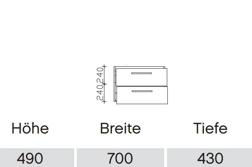 Pelipal Pineo Waschtisch-Set 80 cm - Ansicht 4