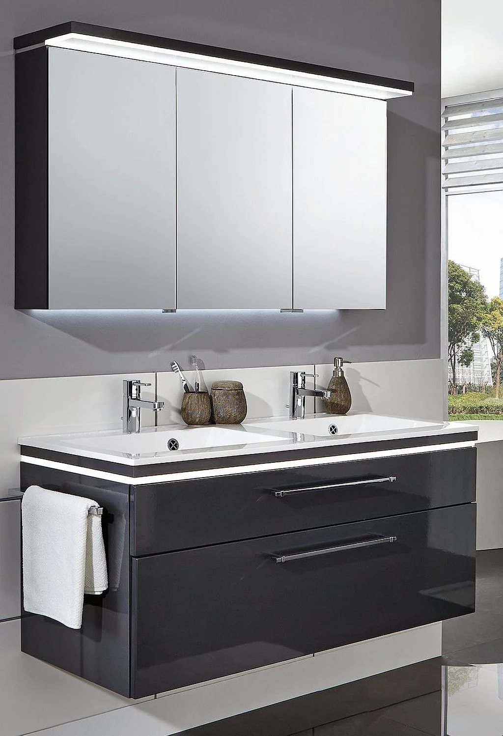 Puris Cool Line Spiegelschrank 120 cm - Serie B - Ansicht 7