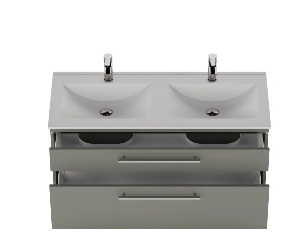 Puris Cool Line Waschtischset 120 cm - mit Doppelwaschtisch - Ansicht 2