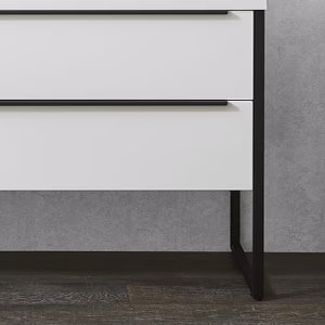 mit Metallkonsole / 2 Stück / in schwarz matt
