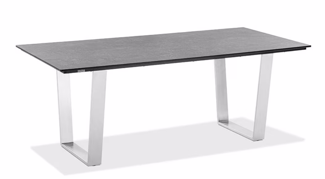 Niehoff Garden Esstisch Noah mit Trapezkufe Edelstahl - HPL Platte / T1G2- - Ansicht 4