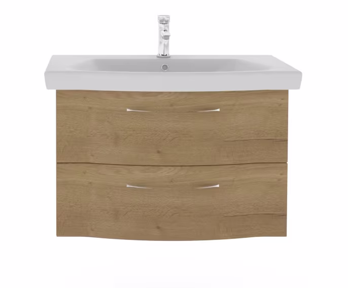 Pelipal 6005 Badmöbel Set inkl. Spiegelschrank mit Aufsatzleuchte - 80 cm - Ansicht 6