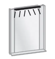 800925 Aufsatzleuchte für Flächenspiegel , 2,9 W - Schaltbar über Kippschalter des Spiegels