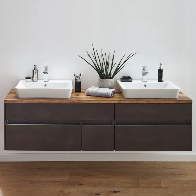 Puris Unique Badmöbelset 172 cm mit 2 x Flächenspiegel - Ansicht 5
