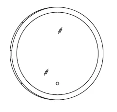 Spiegelpaneel rund SPK78 (B: 78 cm / H: 78 cm / T: 2,8 cm) Achtung: Keine Aufsatzleuchte möglich