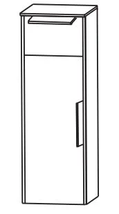 Puris d.light Bad-Highboard 32,2 cm breit HBA553A D L/R - Ansicht 3