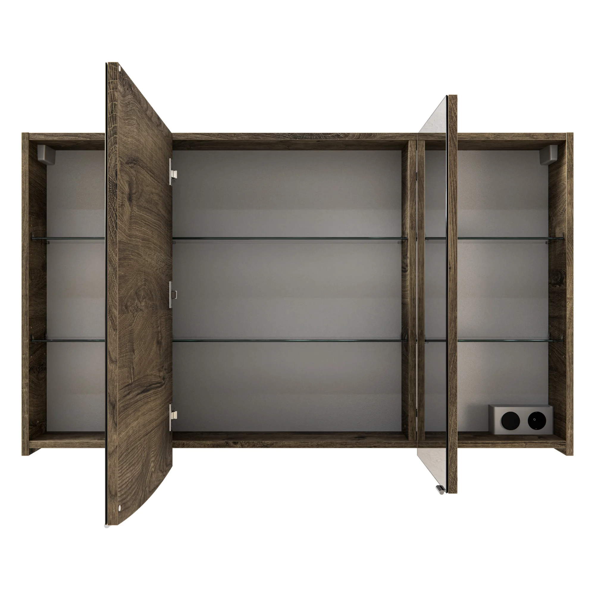 Pelipal Contea Set in Eiche Ribbeck mit Mineralmarmorwaschtisch und Spiegelschrank - 120 cm - Ansicht 5