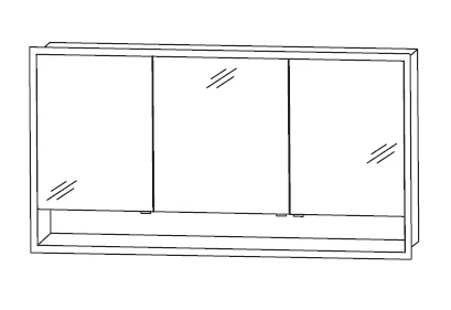 Puris Rounds Einbauspiegelschrank 140 cm S2A5514E1 - Ansicht 2