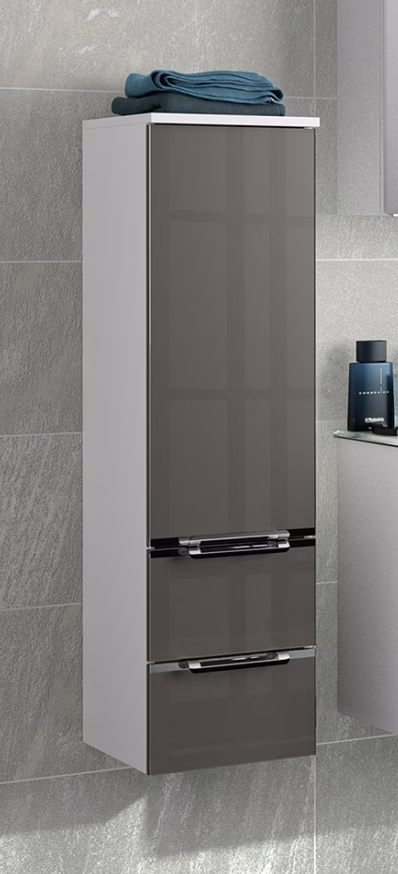 mit Midischrank 30 cm breit - Glasfront