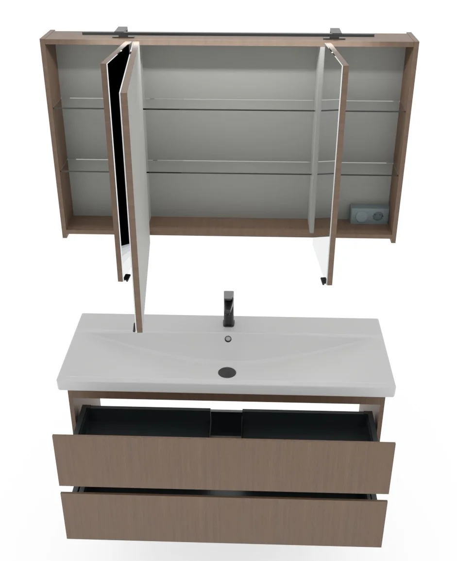 Pelipal 6090 Badmöbelset 120 cm - Einzelwaschbecken - Ansicht 4