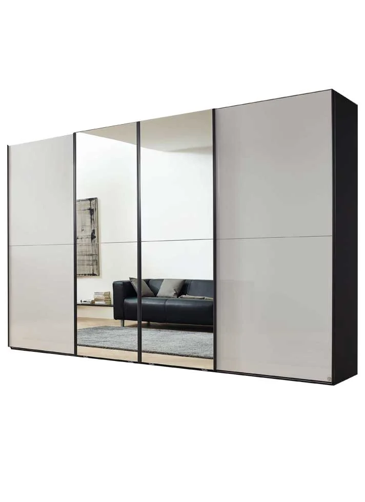 Rauch Select yourJOYce - Schwebetürenschrank Alpinweiß mit Spiegeltüren, 4-türig