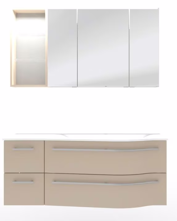 Puris Swing Badmöbelset - 120 cm / Becken rechts oder links - Ansicht 6