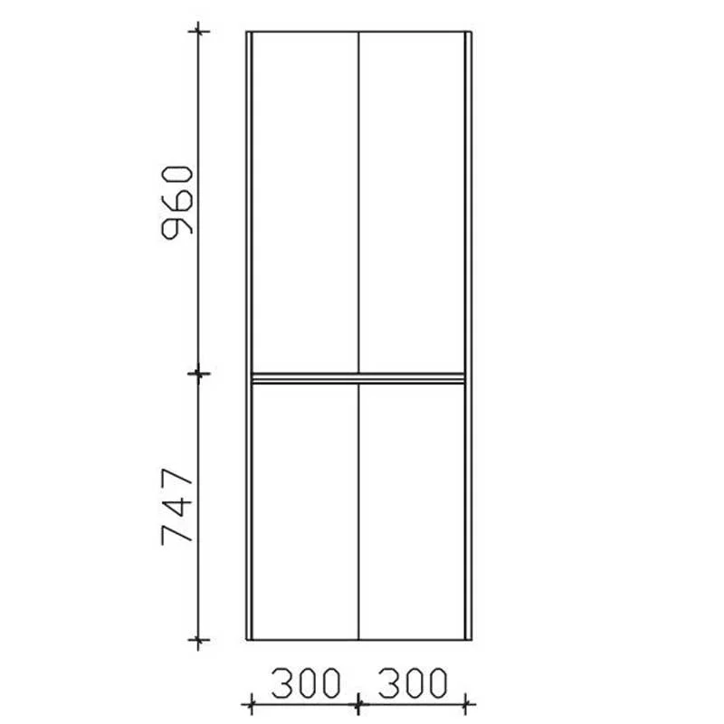 Pelipal 6040 Hochschrank 63 cm 4 Drehtüren HLT016017