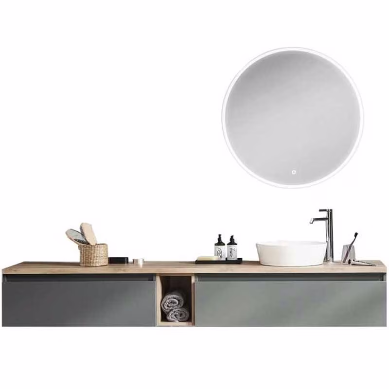 Puris Vialli Badmöbel Set 200 cm breit - Becken rechts