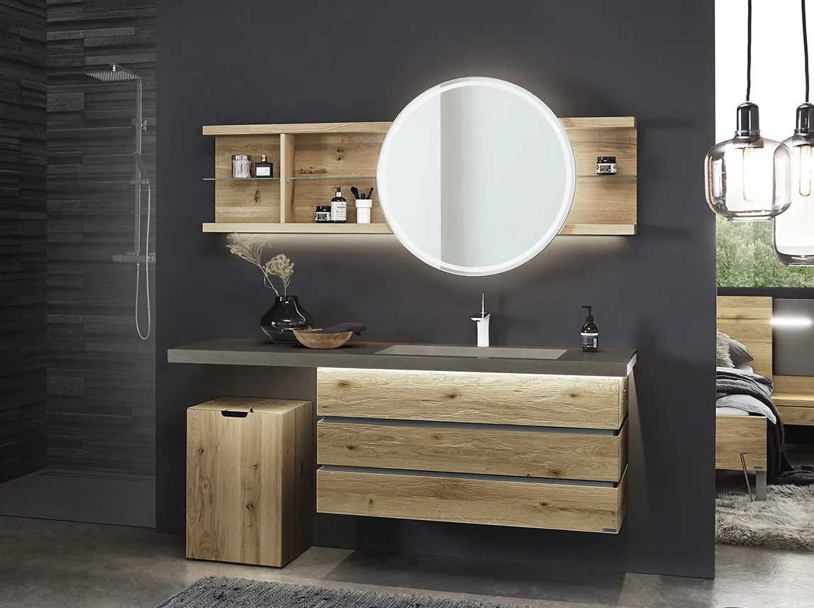 Thielemeyer Fresh Massivholz Badmöbelset 800001/801001 - Vorschlag 13 - 177 cm