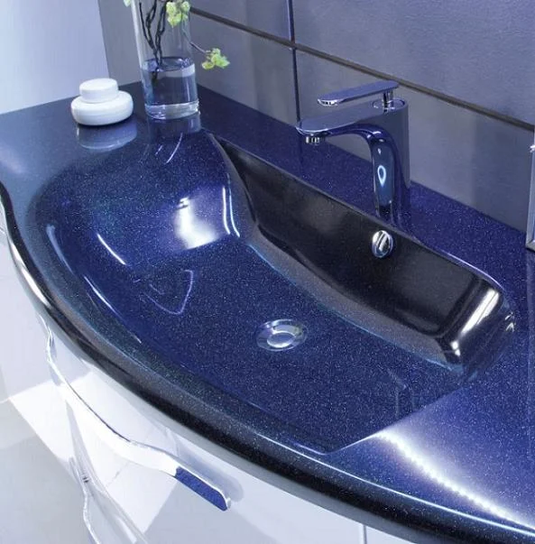 Mineralmarmor in Schwarz-Metallic (sm)