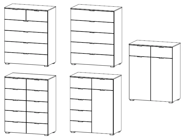 Rauch Select yourJOYce Kommoden / Breite 80 cm / Höhe 100 cm / verschiedene Ausführungen