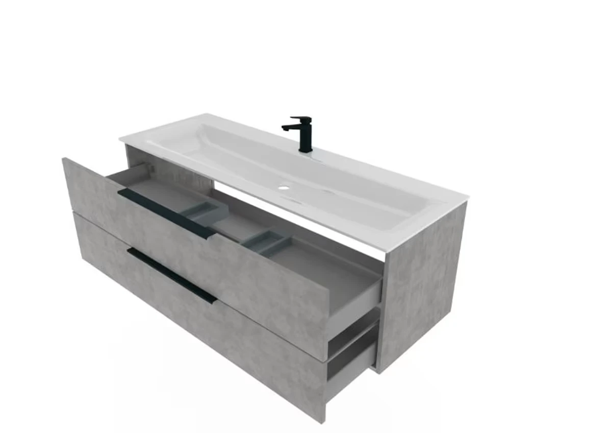 Puris Star Line Bad-Konfigurator 140 cm - Glaswaschtisch