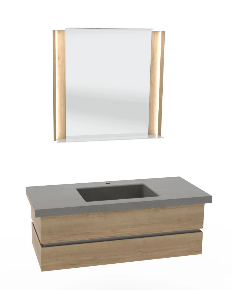 Thielemeyer Fresh Massivholz Badmöbelset 800489/801489 - Vorschlag 21 - 122 cm - Ansicht 2