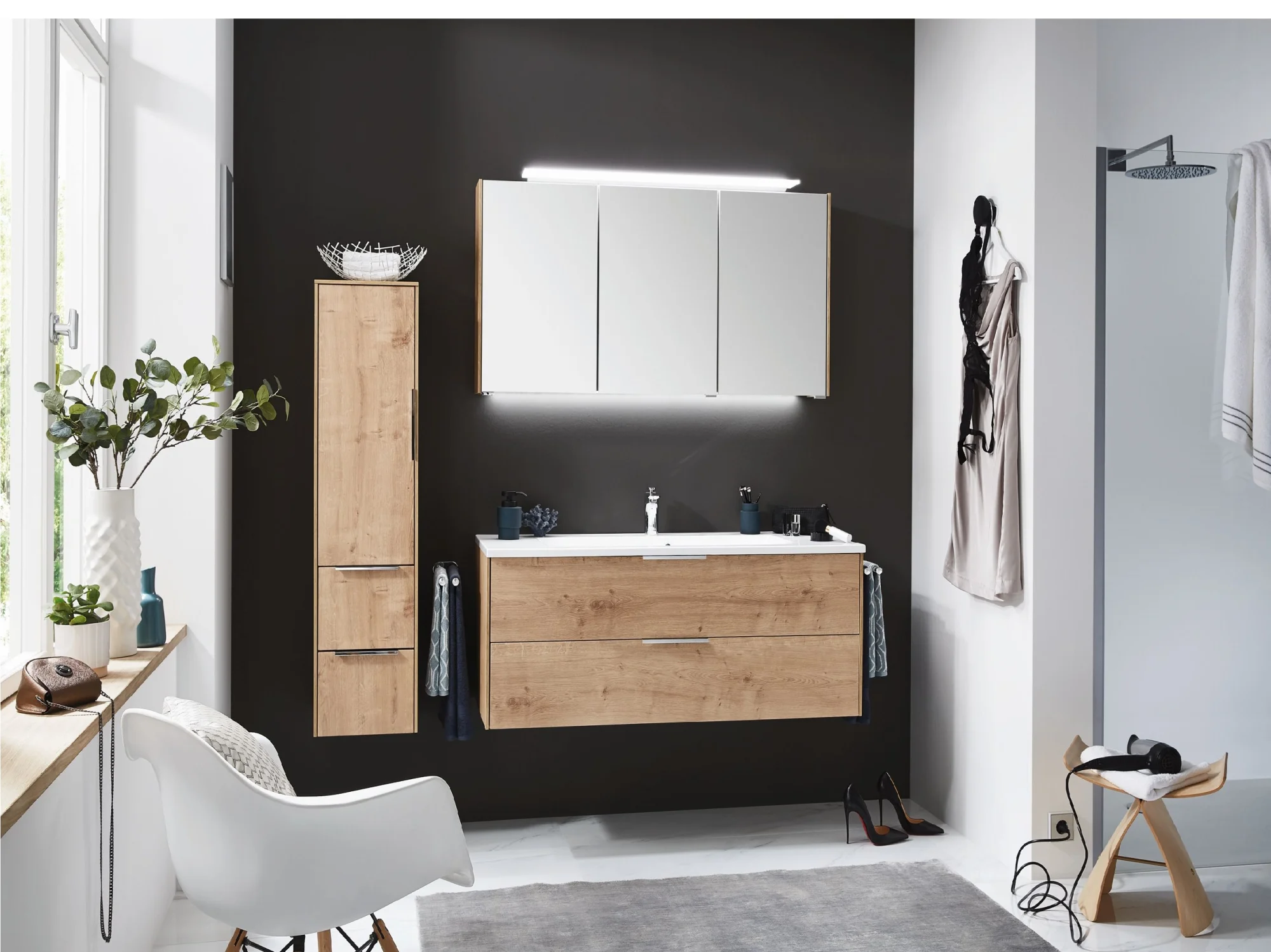 Puris d.light Bad-Spiegelschrank 102 cm breit SET431D02
