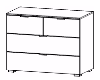 Kommode 80 cm - mit 4 Schubkästen