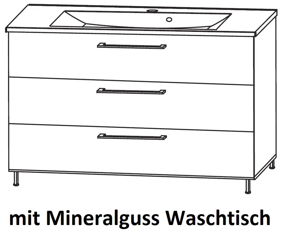 Puris Quada Kombination 120 cm - Einzelwaschtisch-Lösung - Ansicht 11