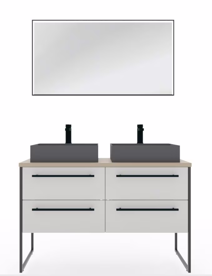 Puris Aspekt Badmöbel Set / Doppelwaschplatz - 120 cm - Ansicht 10