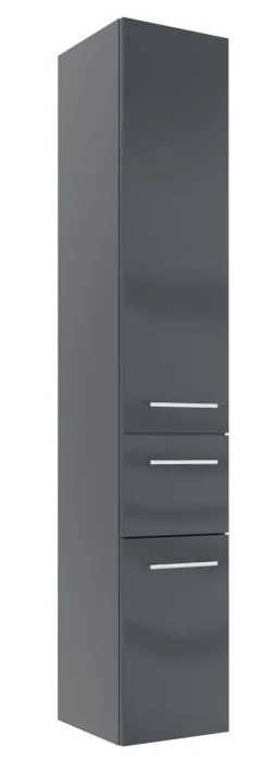 Marlin 3990 Hochschrank mit Wäschekippe, Anthrazit glanz, Anschlag links - Neuware sofort lieferbar