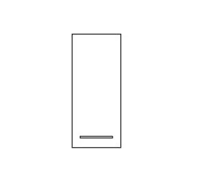 Pelipal Neutraler Wandschrank - 1 Drehtür - Breiten- und Tiefenvariabel
