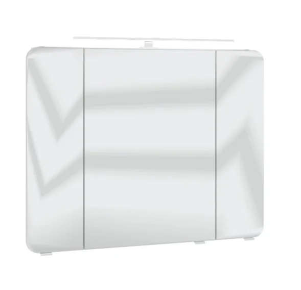 mit Spiegelschrank mit Aufsatzleuchte 90 cm