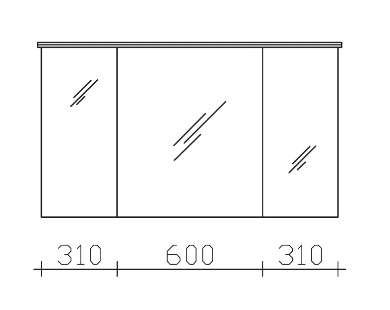 Pelipal 7005 Spiegelschrank 120 cm RD-SPS 20 - Ansicht 4
