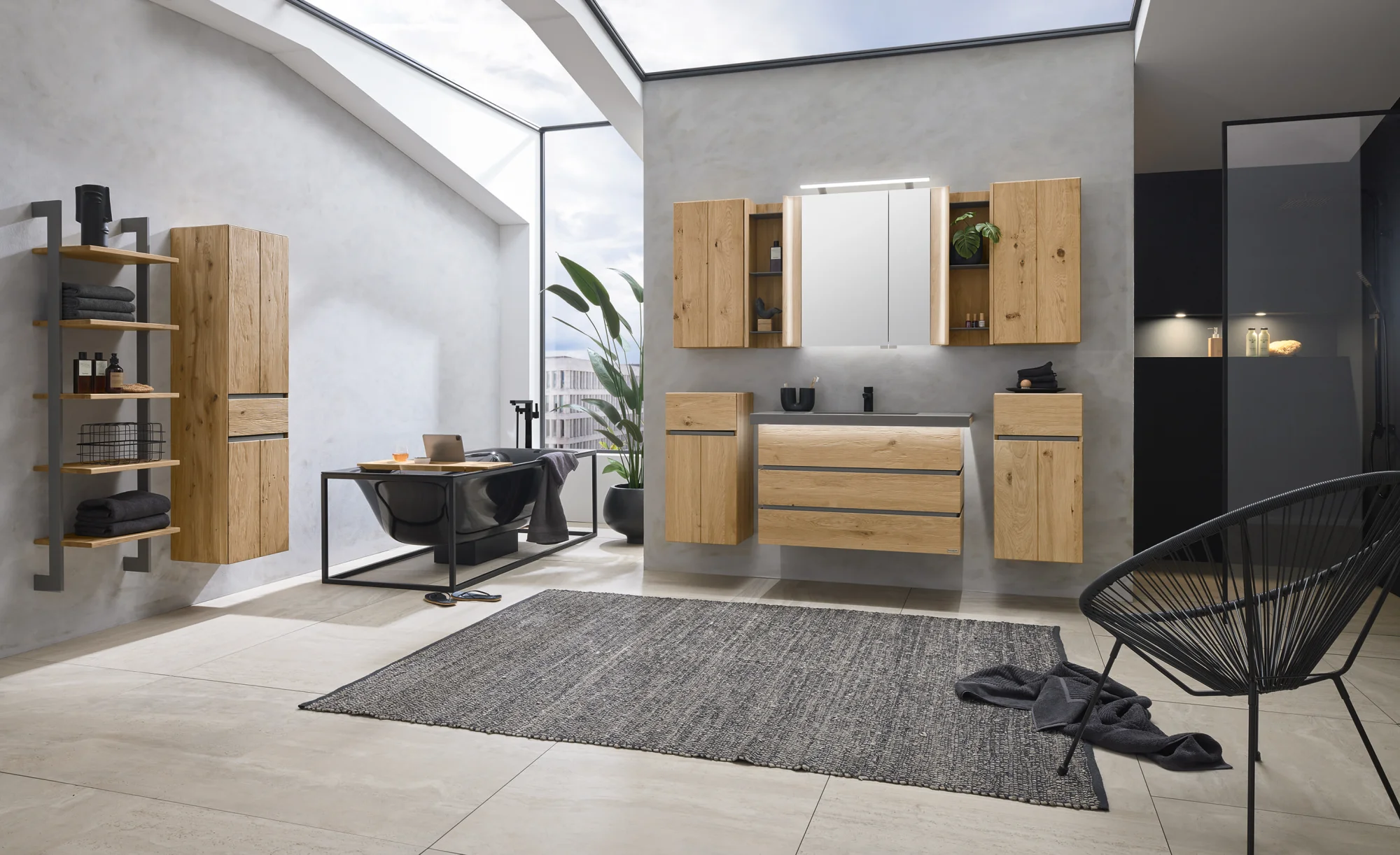 Thielemeyer Fresh Massivholz Badmöbelset 800589/801589 - Vorschlag 26 - 102 cm - Ansicht 2