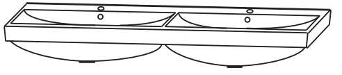 Puris Protection1 - Doppelwaschtisch und Unterschrank / 120 cm - Ansicht 3