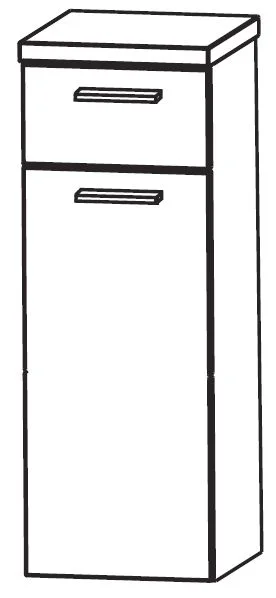Puris Milano Bad-Highboard 40 cm breit HBA554AW