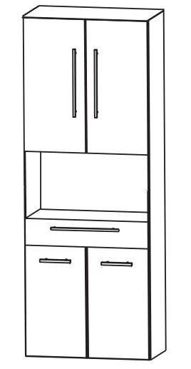 Puris Fine Line Bad-Hochschrank 30 cm breit HNA03315 L/R