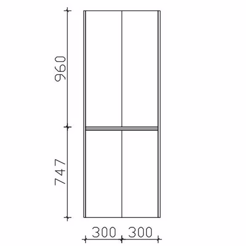 Pelipal 6040 Hochschrank 63 cm 4 Drehtüren HLT016017