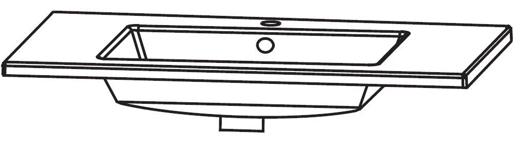 Puris Fresh Waschplatz 100 cm - Keramik - Ansicht 4