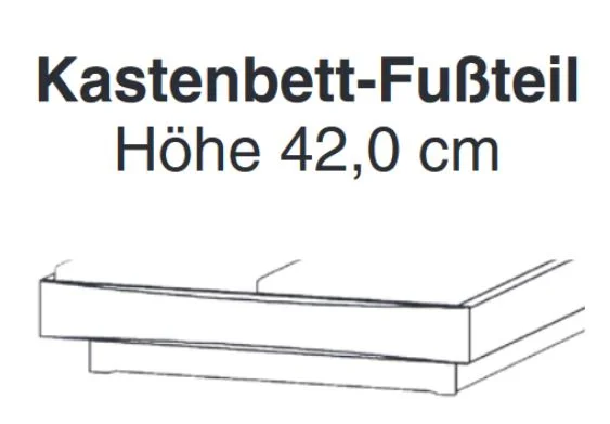 Kastenbett-Fußteil