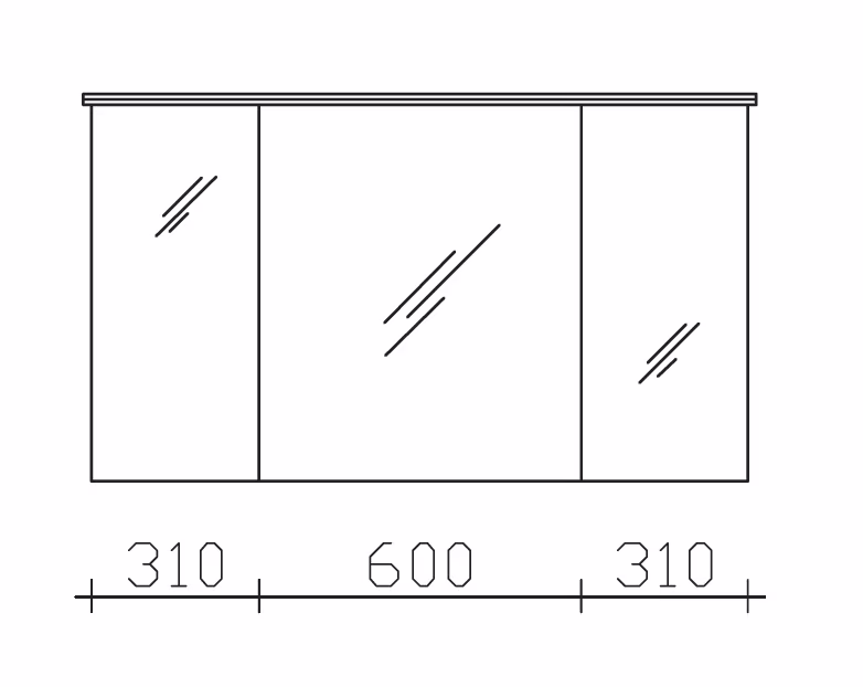 Pelipal 7005 Spiegelschrank 120 cm RD-SPS 20 - Ansicht 4