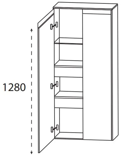Puris New Xpression - Mitteschrank  mit Innenschubkästen - 62,5 cm breit