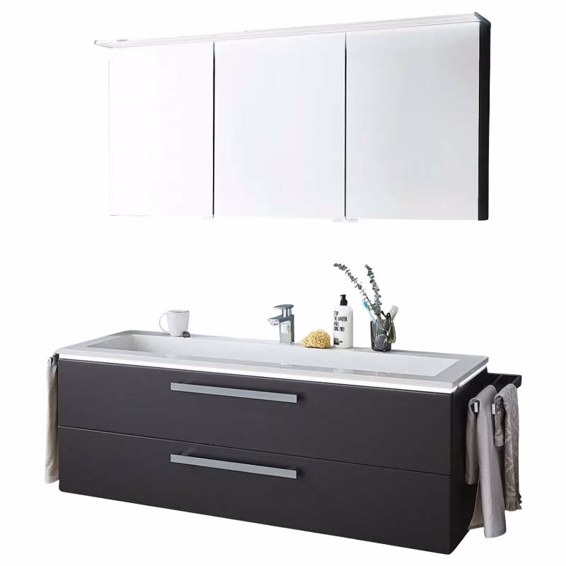 Puris Star Line Badmöbel Set 140 cm - Einzelwaschtisch - Set 2