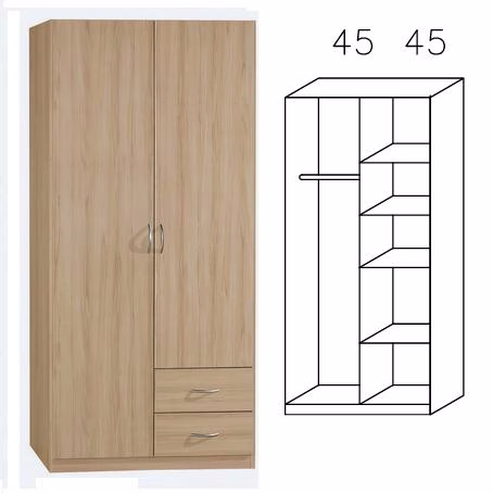 3736 Kombischrank, Breite 91 cm