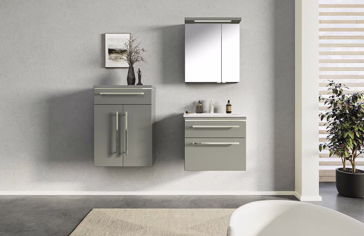 Puris Cool Line Badmöbelset 60 cm - mit Spiegelschrank Serie A - Ansicht 2