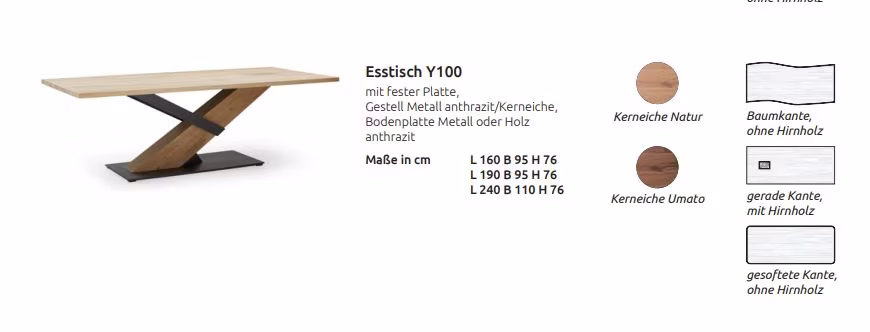Hartmann Esstisch Naturzeit Y100 - konfigurierbar - Ansicht 5