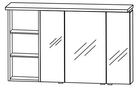 Puris Swing Spiegelschrank 120 cm SET41122L