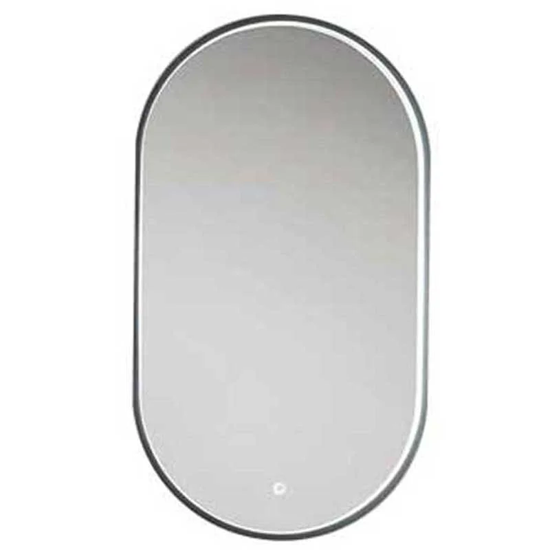 Puris Vialli Badspiegel 50 cm oval - mit Beleuchtung & Spiegelheizung