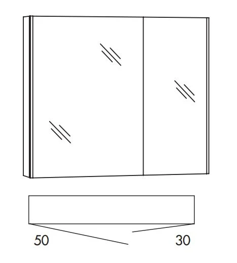 MARLIN 3260fair Spiegelschrank SADA8L / SADA8R - 80 cm - Ansicht 5