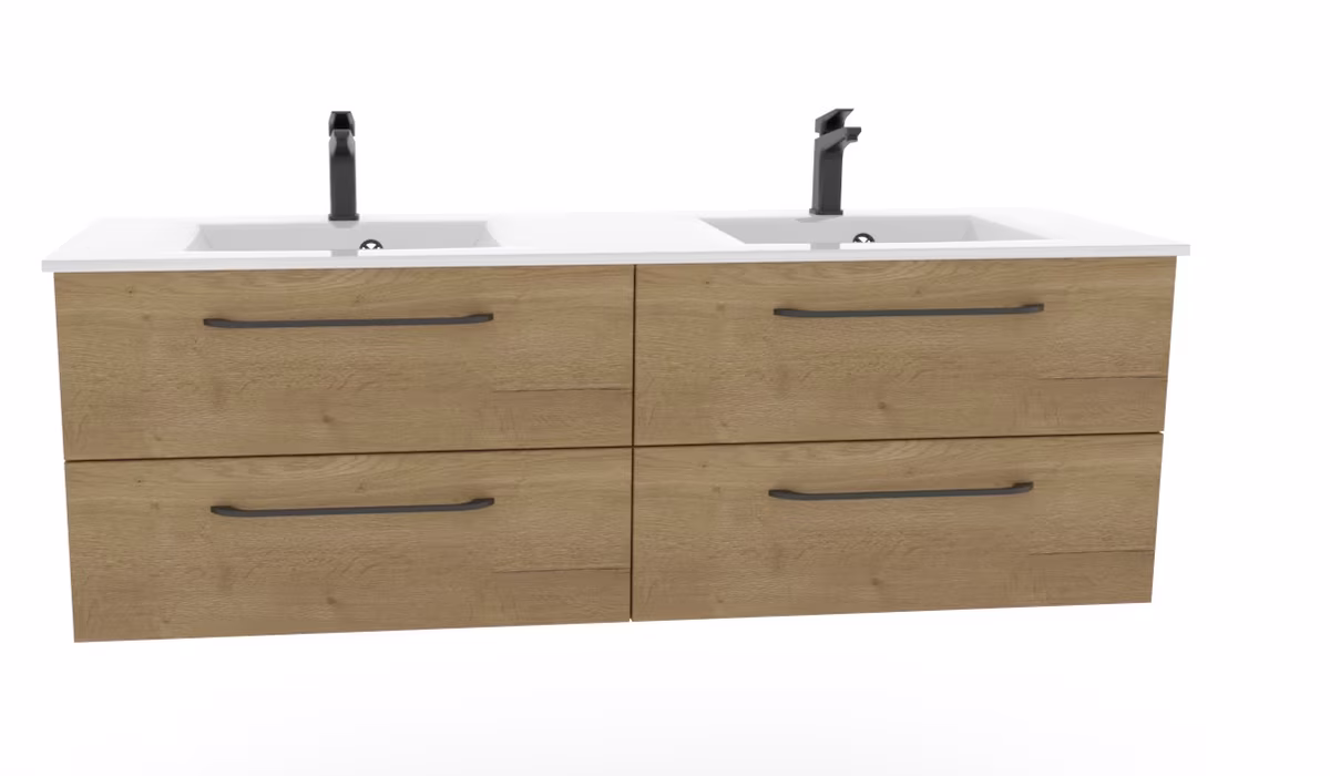 Pelipal Balto Badmöbel-Set - Doppelwaschplatz, 148 cm - Ansicht 8