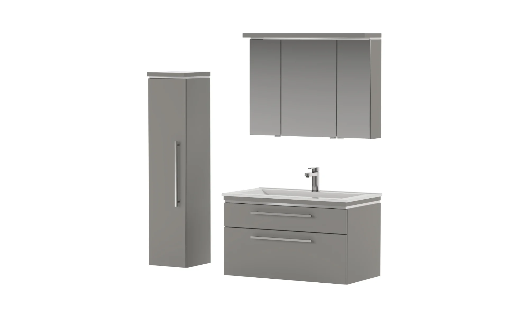 Puris Cool Line Badmöbelset 90 cm - mit Spiegelschrank Serie B - Ansicht 5